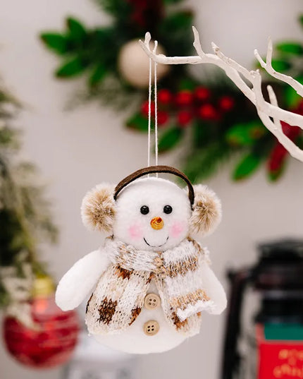 Santa Snowman Reindeer Hanging Ornament Style B One Size