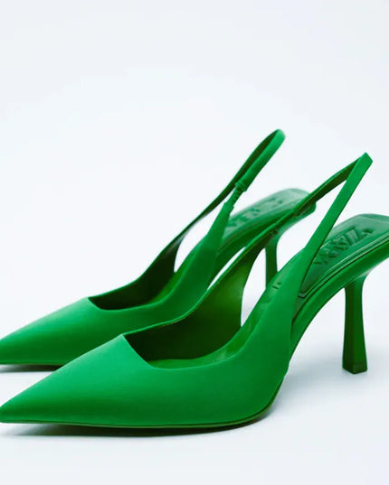 Point Toe Slingback Pumps 