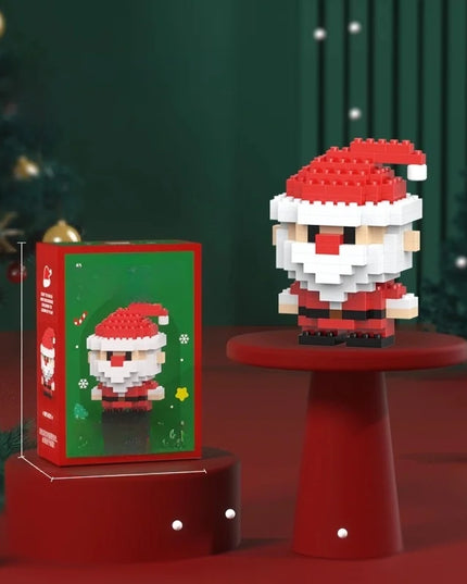 Compatible With Small Particles Christmas Building Blocks Suit Children Assembled Christmas Tree Toys Santa Claus Plastic W1401 Santa Claus 174Pcs