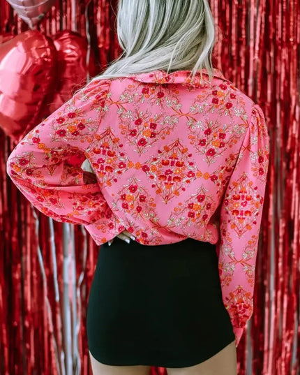 Ditsy Floral Collared Neck Shirt