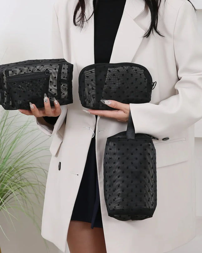 4- Piece Heart Polyester Storage Bag