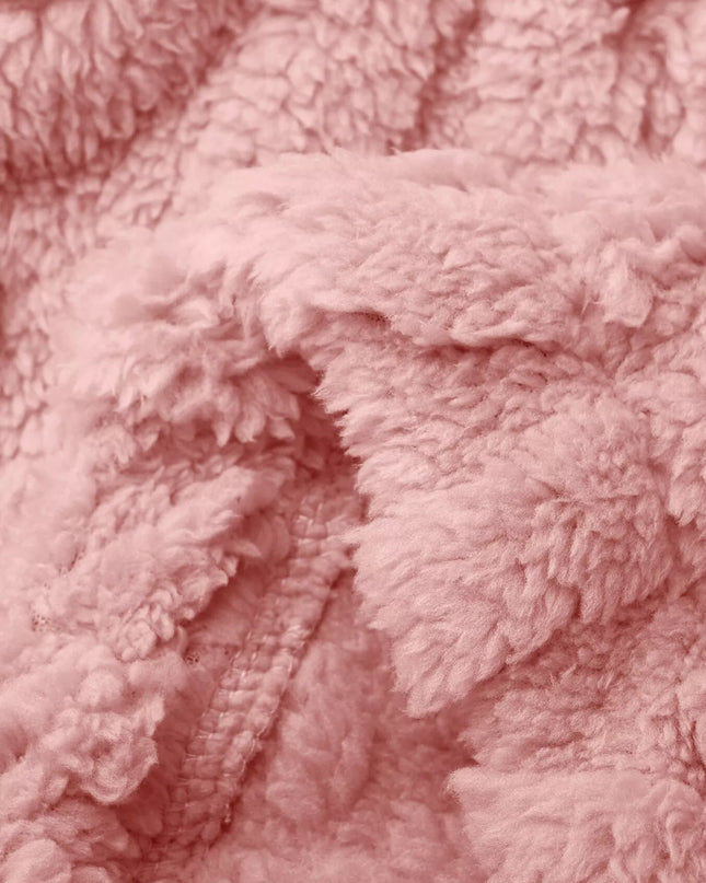 Double-Breasted Fleece Longline Coat