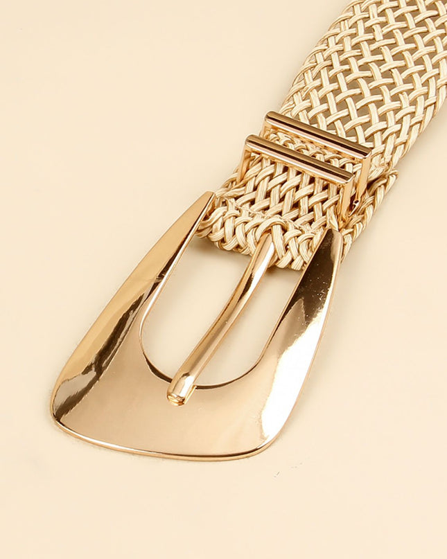 Irregular Buckle Braid Belt