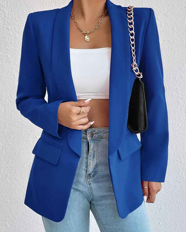 Shawl Collar Long Sleeve Blazer