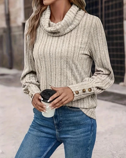 Turtleneck Long Sleeve T-Shirt