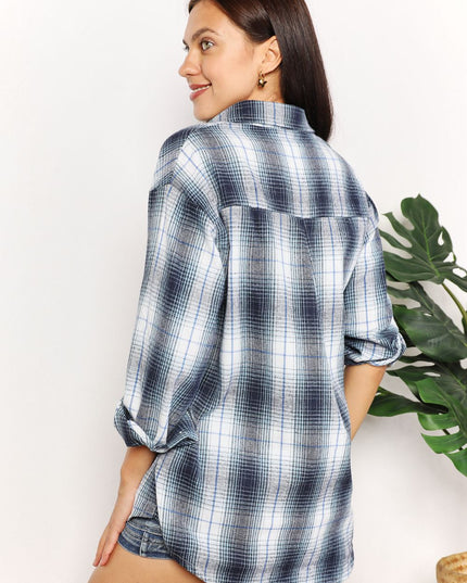 Mandy Plaid Dropped Shoulder Shirt