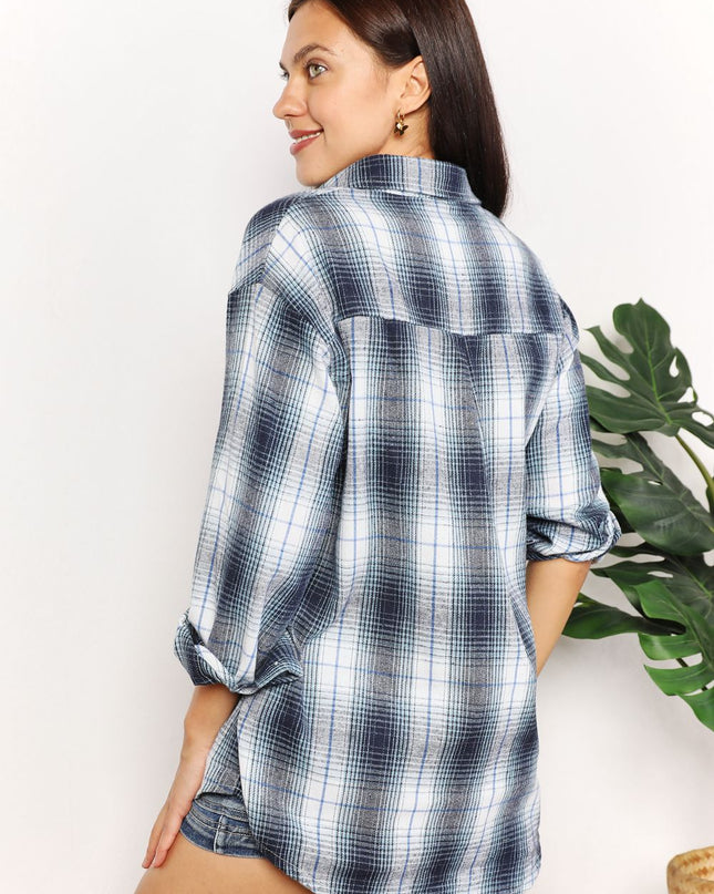 Mandy Plaid Dropped Shoulder Shirt