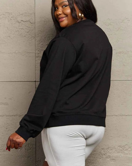 Full Size Round Neck Long Sleeve Sweatshirt