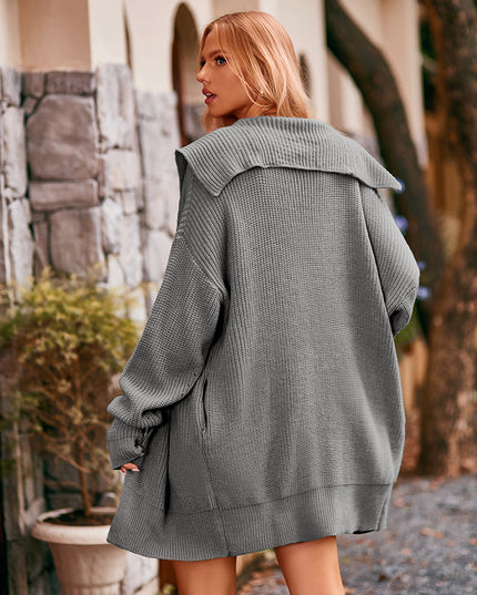 Dropped Shoulder Long Sleeve Cardigan