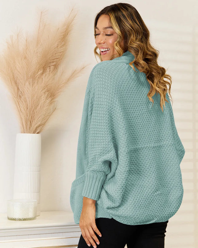 Angel Wings Open Front  Cardigan with Pockets 