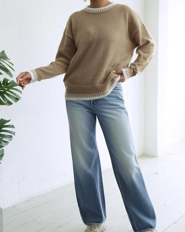 Relaxed Fit Long Sleeve Sweater