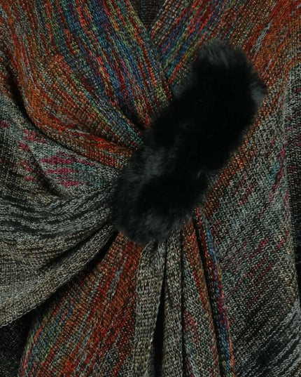 Heathered Fringe Hem Poncho