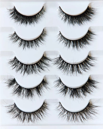 SO PINK BEAUTY Mink Eyelashes Variety Pack 5 Pairs