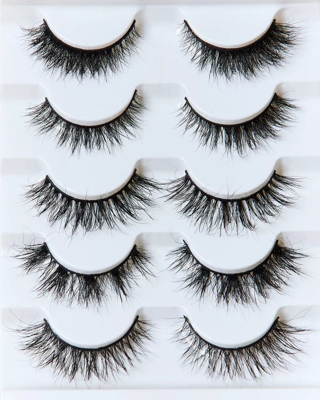 SO PINK BEAUTY Mink Eyelashes Variety Pack 5 Pairs