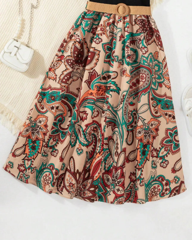 Children's Printed Short Sleeve Dress