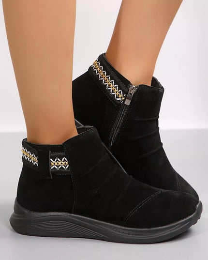 Round Toe Platform Boots