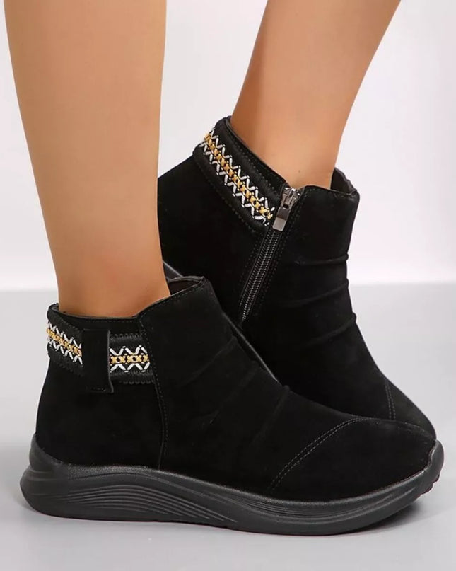 Round Toe Platform Boots