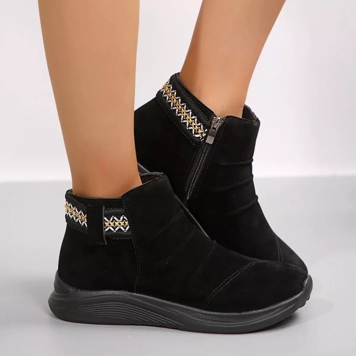 Round Toe Platform Boots