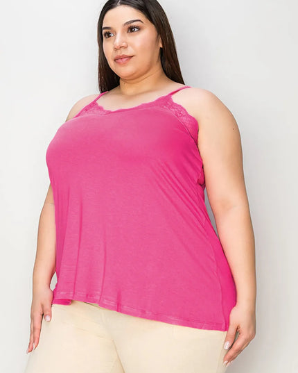 Basic Bae Full Size Lace Trim V-Neck Cami