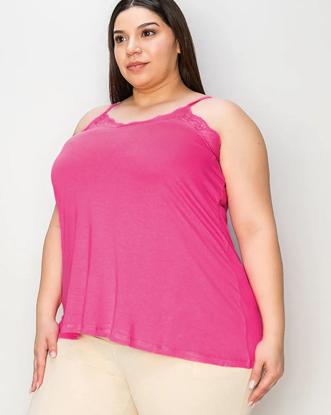 Basic Bae Full Size Lace Trim V-Neck Cami