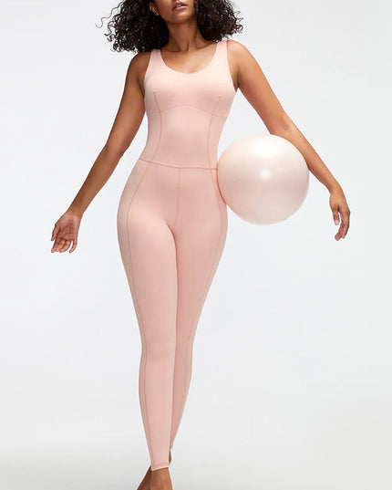 Crisscross Wide Strap Active Jumpsuit 