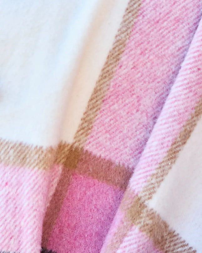 Double Take Full Size Plaid Button Up Lapel Collar Coat