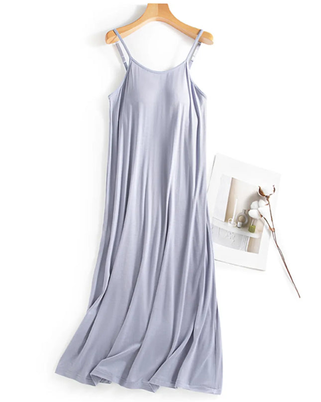 Scoop Neck Midi Cami Dress with Bra