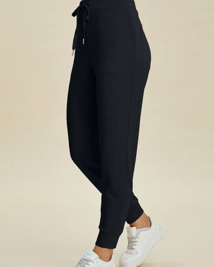 Basic Bae Full Size Air Scuba Drawstring High Waist Joggers