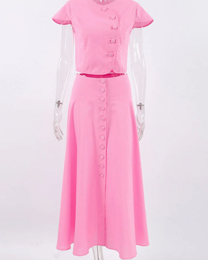 Short Sleeve Top and Skirt set