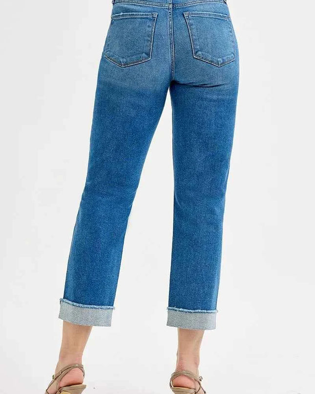 RISEN Full Size High Rise Boyfriend Fit Ankle Jeans Plus SIze