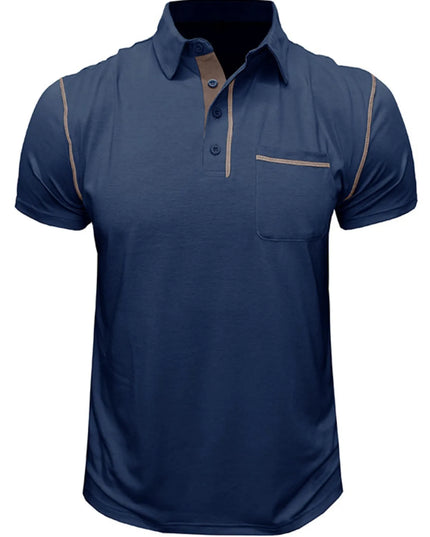 Men's Classic Polo Shirt with Contrast Stitching