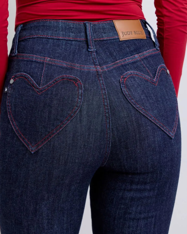 Judy Blue Full Size Heart Shaped Back Pockets Skinny Jeans