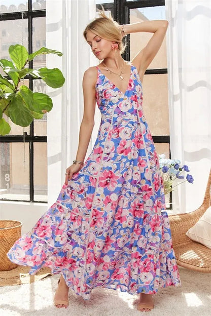 ADORA Bow Back Floral Cami Dress