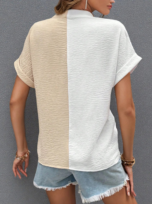 Two-Tone Button Down Shirt