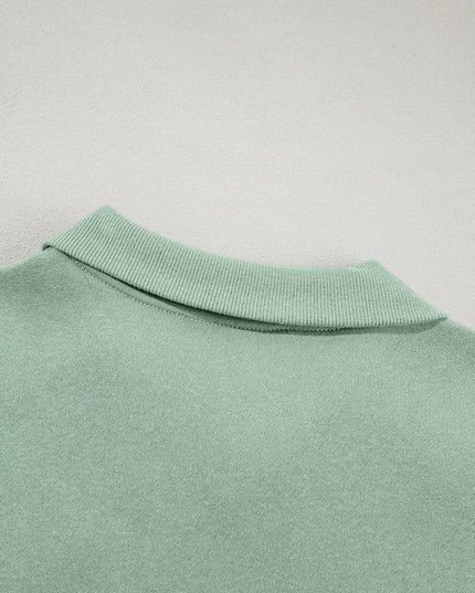 Drop Shoulder Zip Up Jacket and Drawstring Pants Active 2pcs Set