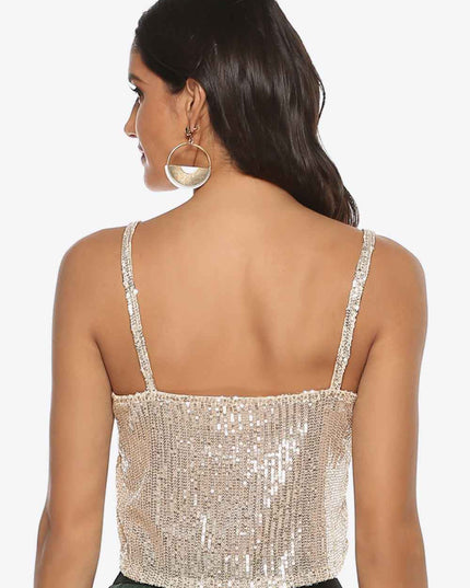 Sequin Cropped Cami