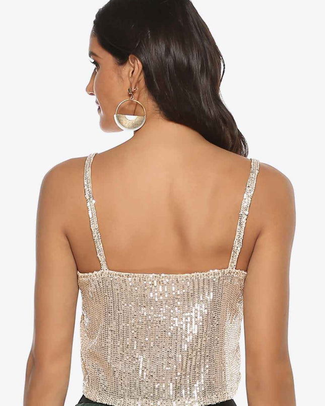 Sequin Cropped Cami