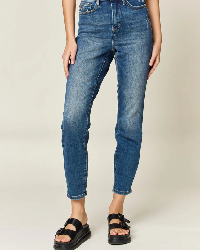 Judy Blue Full Size Tummy Control High Waist Slim Jeans Dark