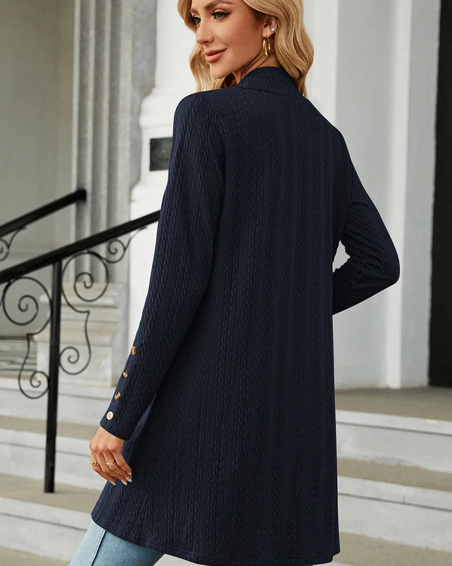 Open Front Long Sleeve Cardigan