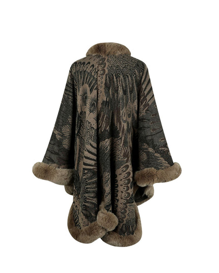 Printed Open Front Poncho