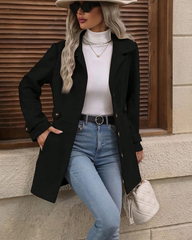 Button Up Long Sleeve Coat