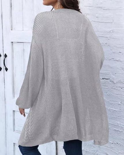 Open Front Long Sleeve Cardigan