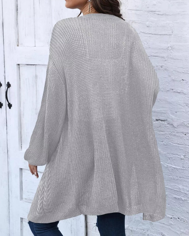 Open Front Long Sleeve Cardigan