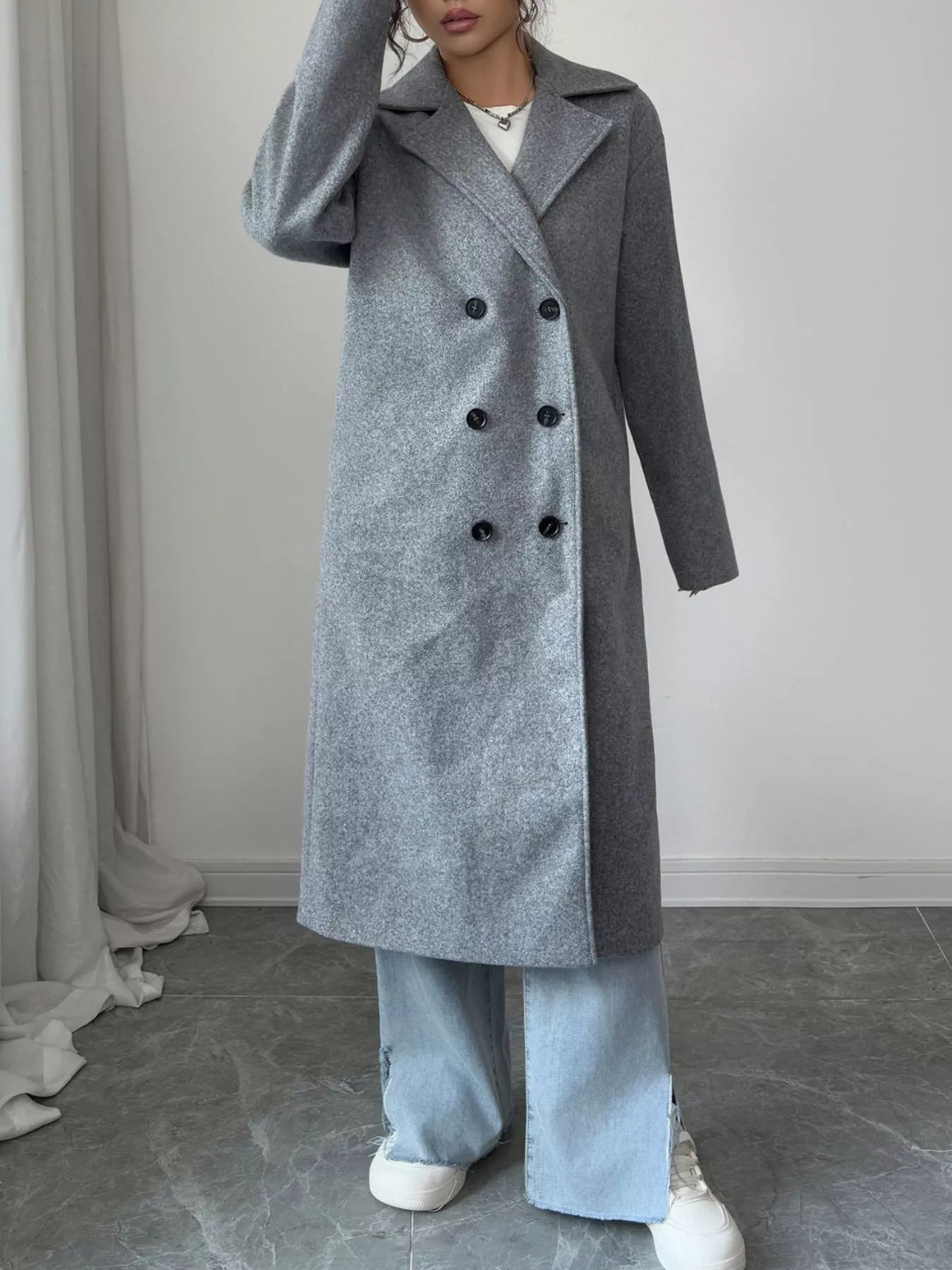 Double-Breasted Longline Coat