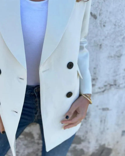 Full Size Collared Neck Long Sleeve Blazer