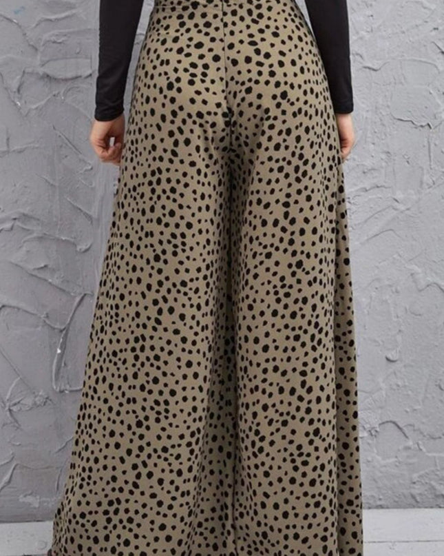 Animal Print High-Rise Culottes