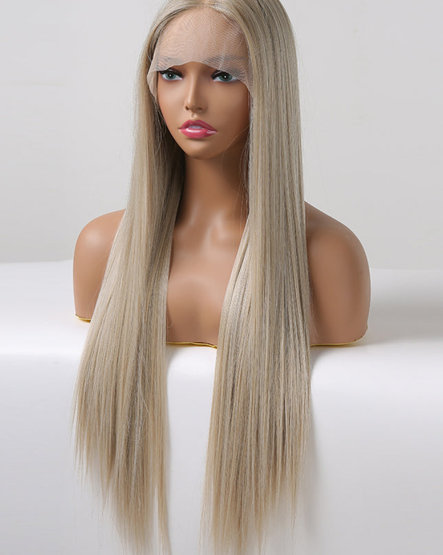 13*2" Lace Front Wigs Synthetic Long Straight 27" 150% Density 
