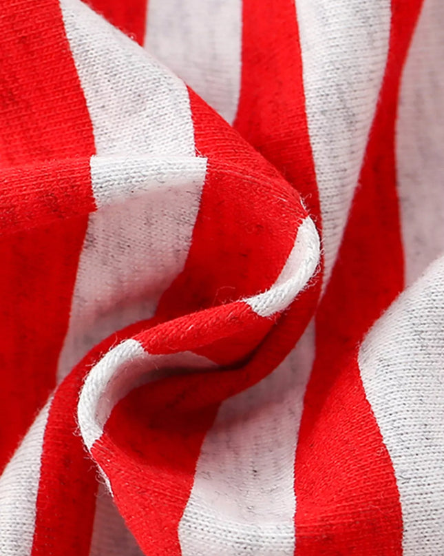 Children's Reindeer Striped Long Sleeve T-Shirt