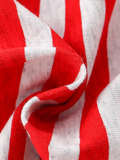 Children's Reindeer Striped Long Sleeve T-Shirt