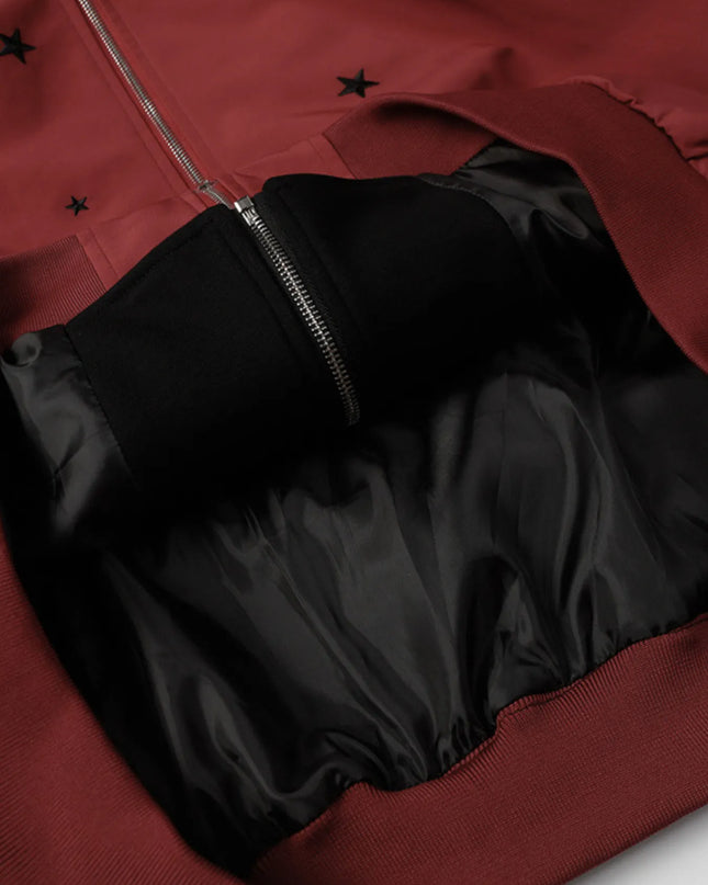 Men's Star Zip Up Hooded Jacket